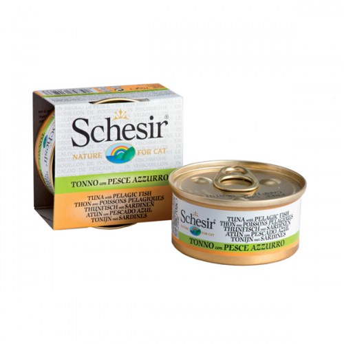 Schesir Cat Brodet Tuna i Sardela 70g6